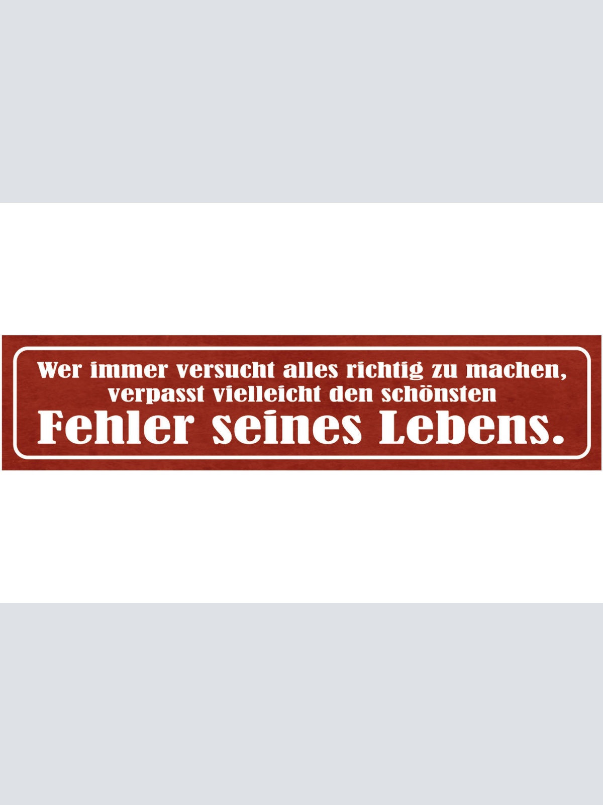 Schild Wer Versucht Alles Richtig Zu Machen Verpasst Schönsten Fehler Des Lebens