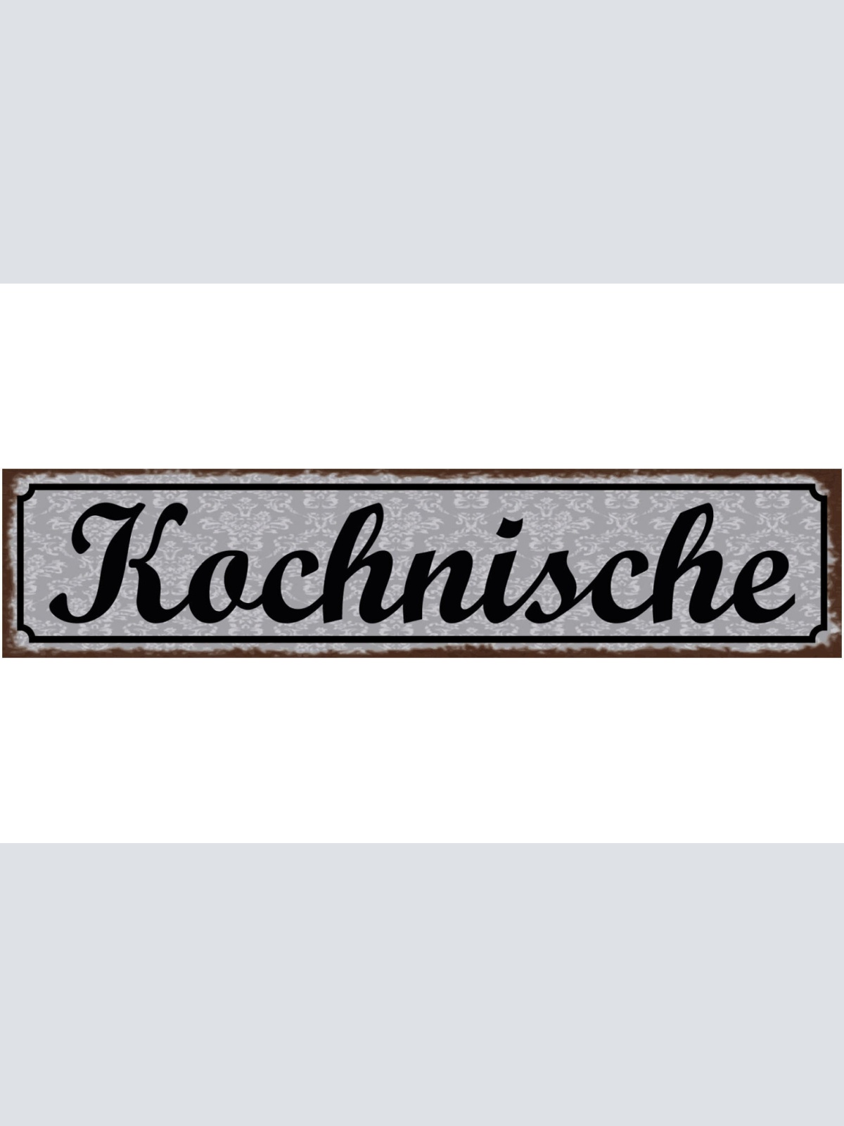 Schild Kochnische Küche Kochen Koch Essen Wohnung Haus 46 x 10 Blech od. Holz