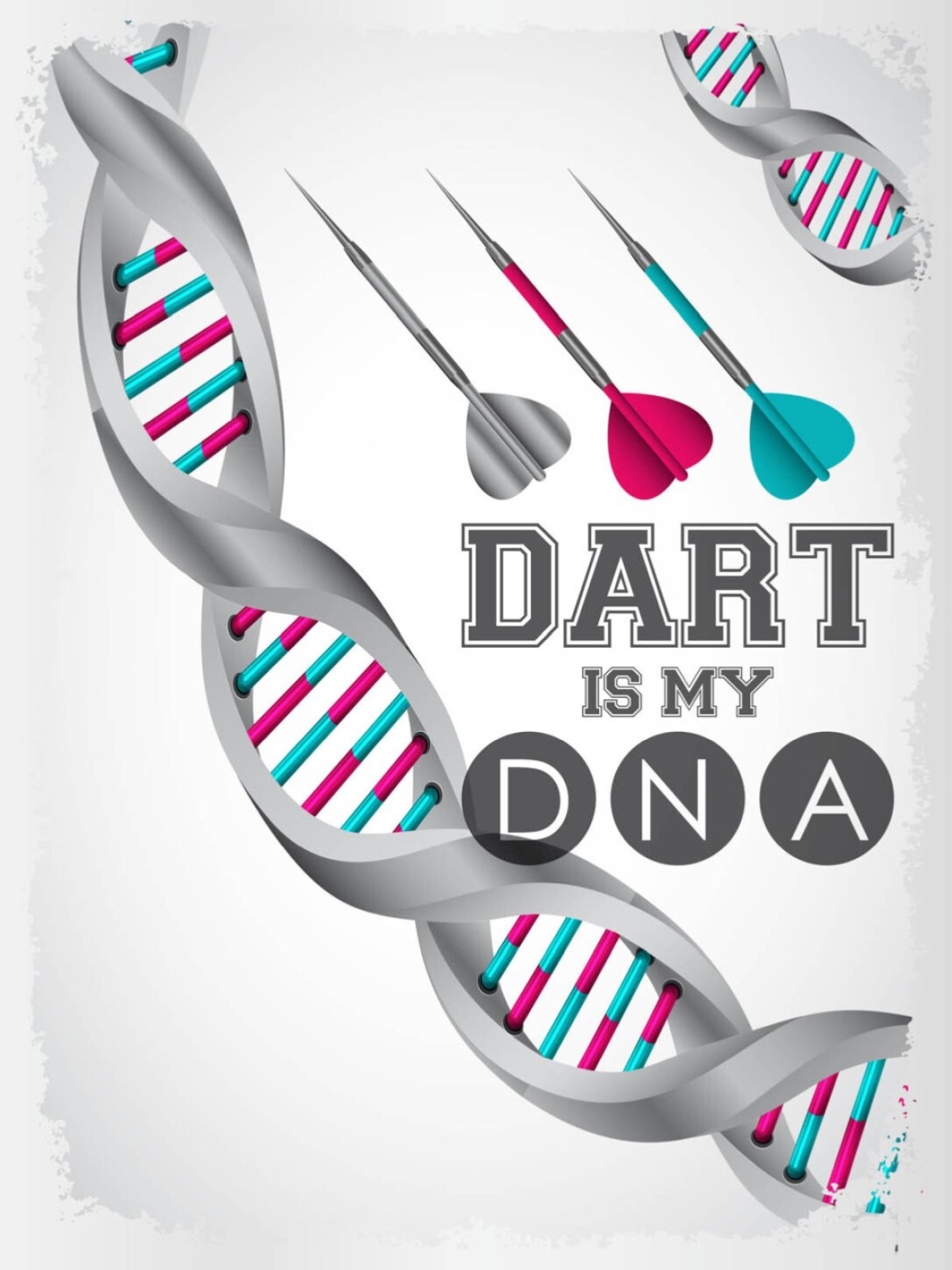 Schild Dart Is My DNA Darten Spiel Scheibe Pfeil 12x18 20x30 30x40 Blech/Holz