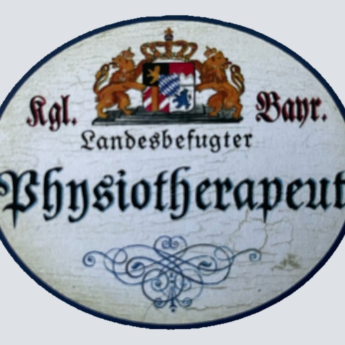 Nostalgie Holzschild Bayern Königlich Bayerischer Landesbefugter Physiotherapeut