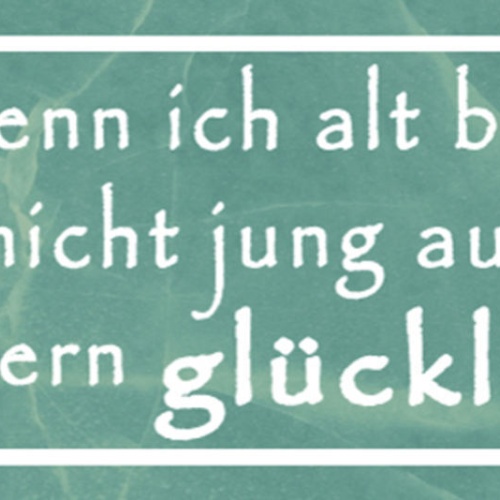 Schild Wenn Ich Alt Bin Will Ich Nicht Jung Aussehen Sondern Glücklich 27 x 10