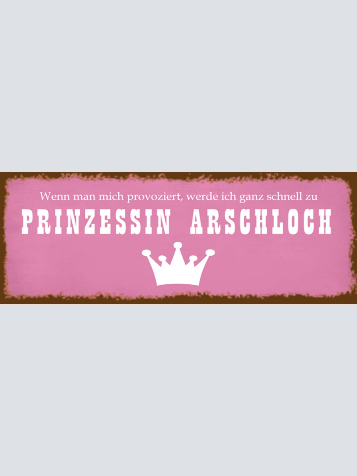Schild Wenn Man Mich Provoziert Werde Ich Ganz Schnell Zu Prinzessin Arschloch
