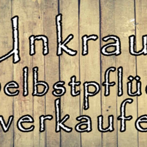 Schild Unkraut An Selbstpflücker Zu Verkaufen Pflanzen 27 x 10 Blech od. Holz