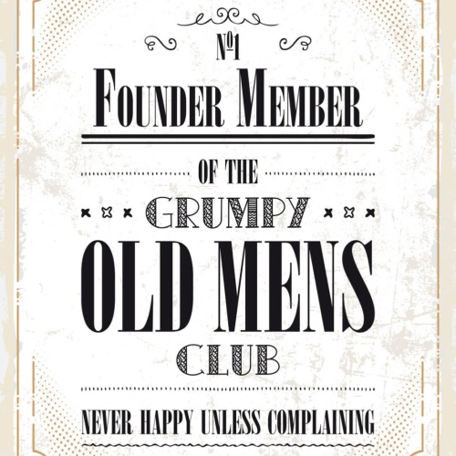 Schild No.1 Founder Member Grumpy Old Mens Club 12x18 20x30 30x40 Blech/Holz