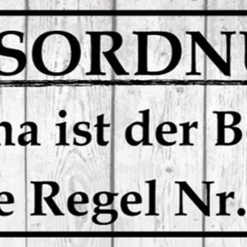 Schild Hausordnung 1. Mama Ist Der Boss 2. Siehe Regel Nr.1 27x10 Blech od.Holz