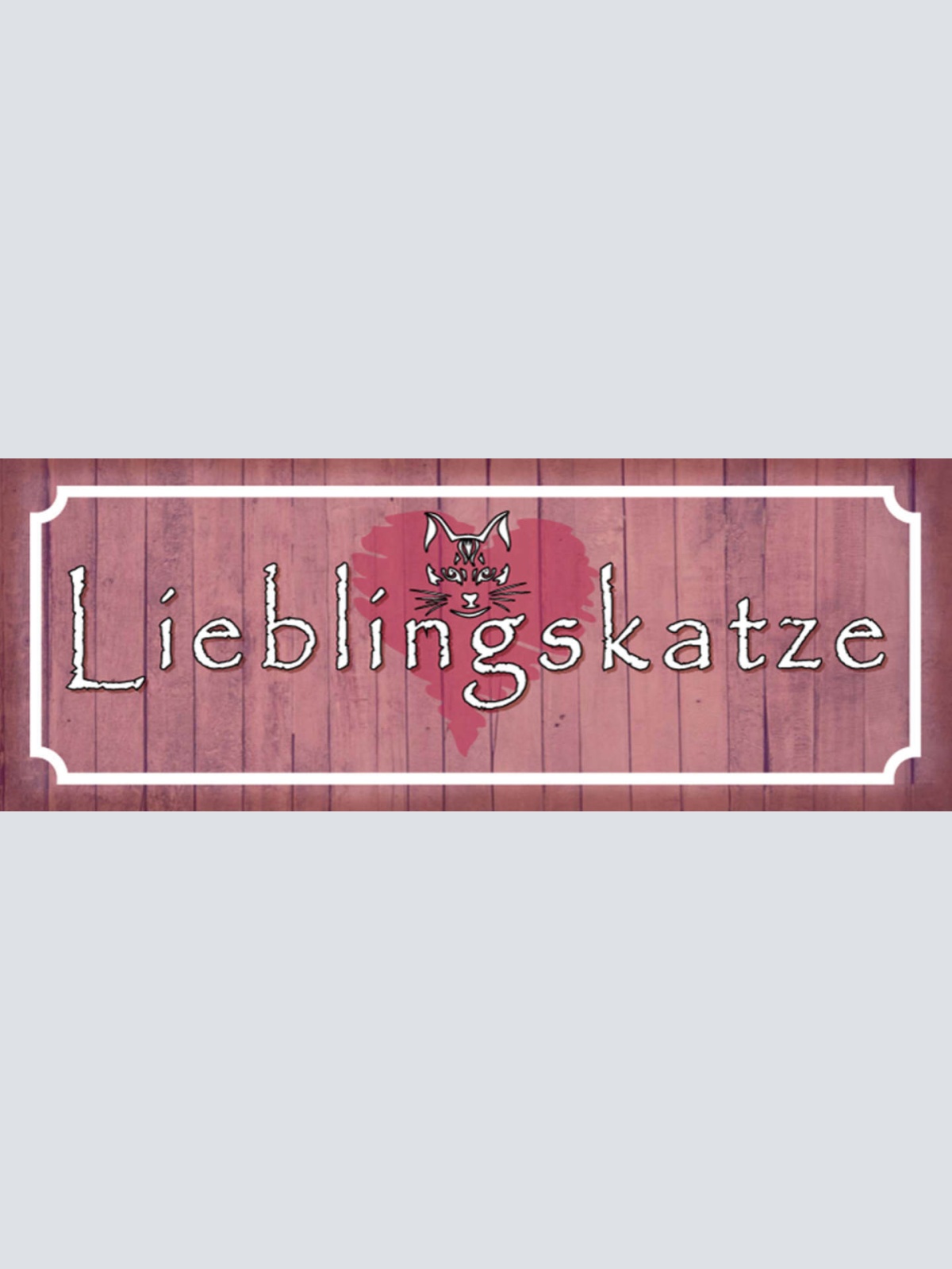 Schild Lieblingskatze Katze Haus Tier Liebe Katzen Narr 27 x 10 Blech od. Holz
