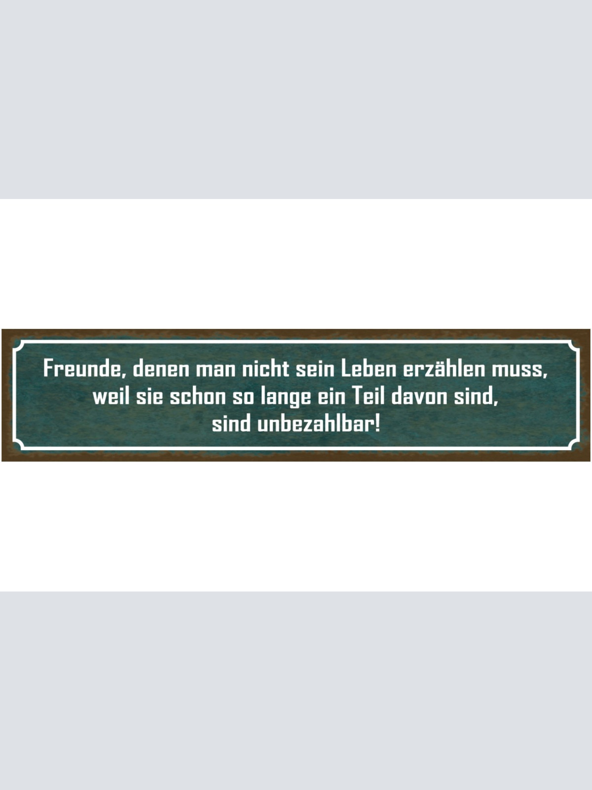 Schild Freunde Teil Leben Erzählen Echte Freundschaft 46 x 10 Blech od. Holz