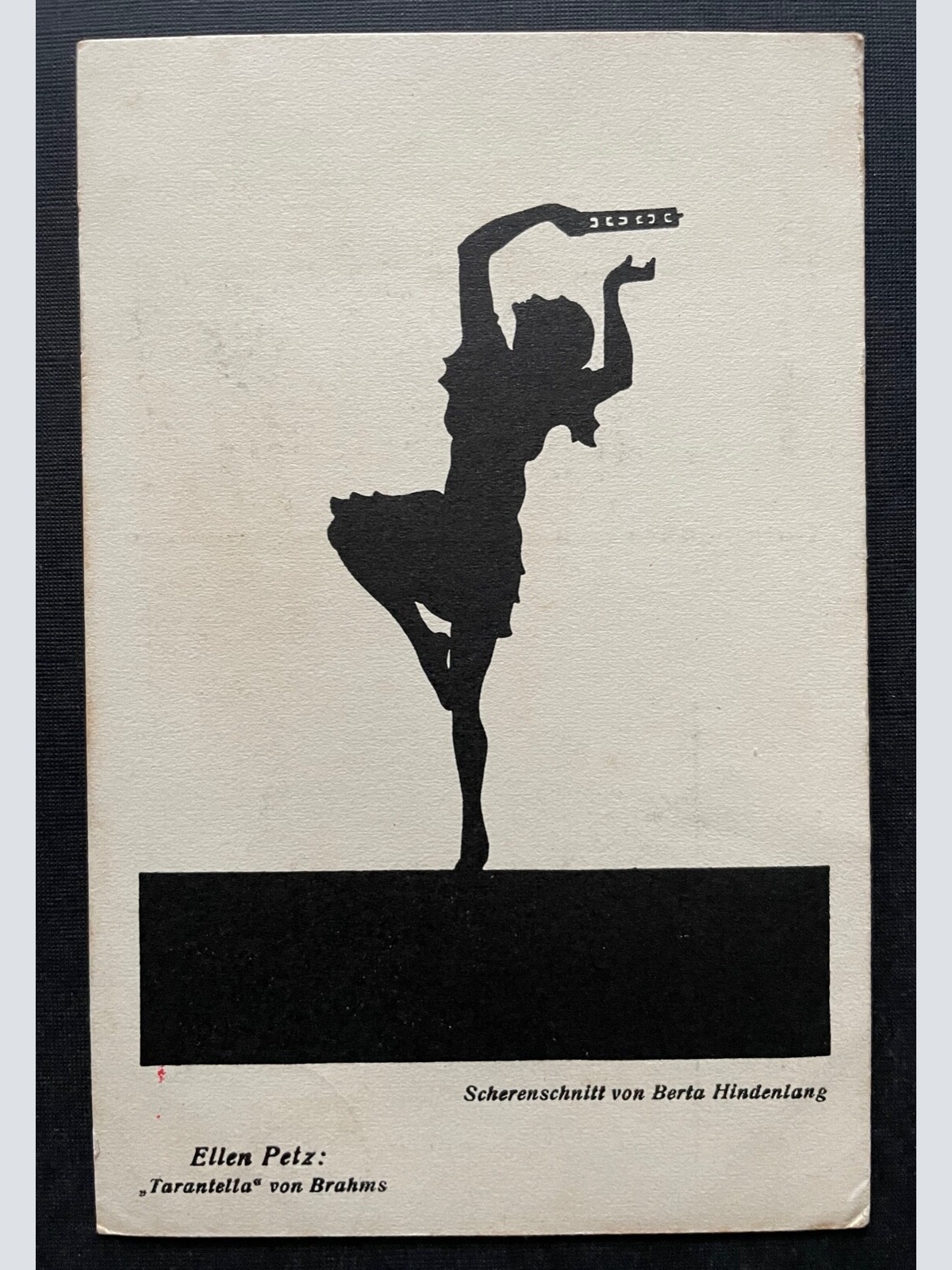 Tänzerin Scherenschnitt (B.Hindenlang) Silhouette Ellen Petz Tarantella 400460TH