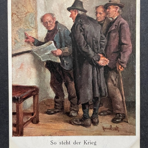 So steht der Krieg (H.Best) Zeitung Landkarte Alte Männer Militär 400446 TH D