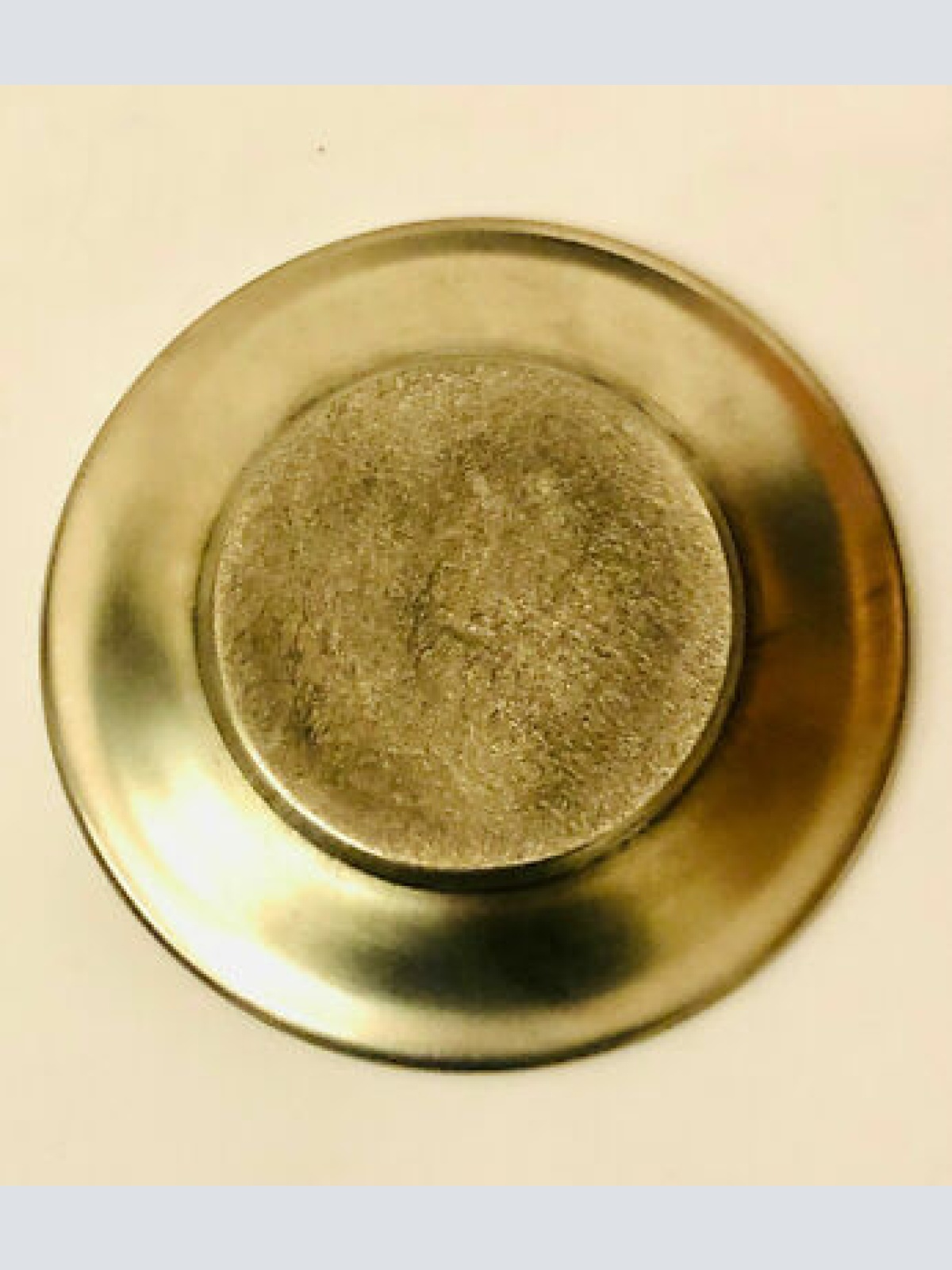 Mocca Tasse Kronester Porzelan Bavaria mit Fassung und Untertasse aus Zinn190033