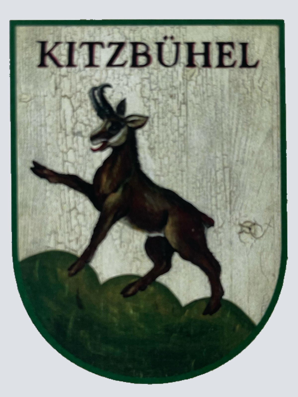 Nostalgie Holzschild Kitzbühel Tirol Wappen Österreich KuK Schild