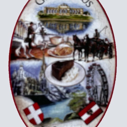 Nostalgie Holzschild Grüße Aus Wien Österreich Vienna Collage Schild
