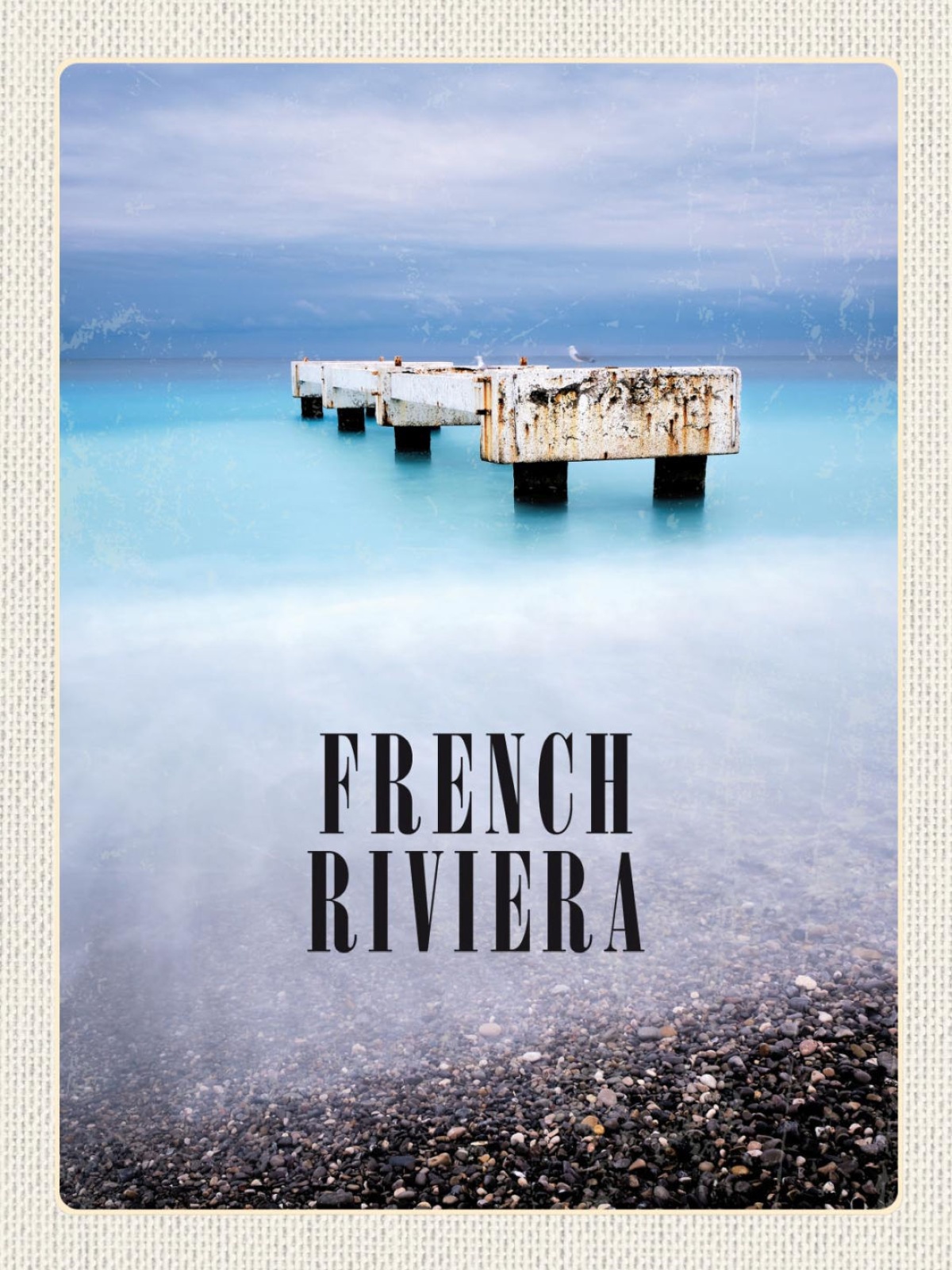 Schild French Rivera Côte d’Azur Frankreich Haus 12x18 20x30 30x40 Blech/Holz