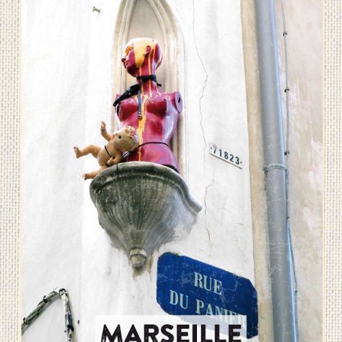 Schild Marseille France Frankreich Stadt Kunst? 12x18 20x30 30x40 Blech/Holz