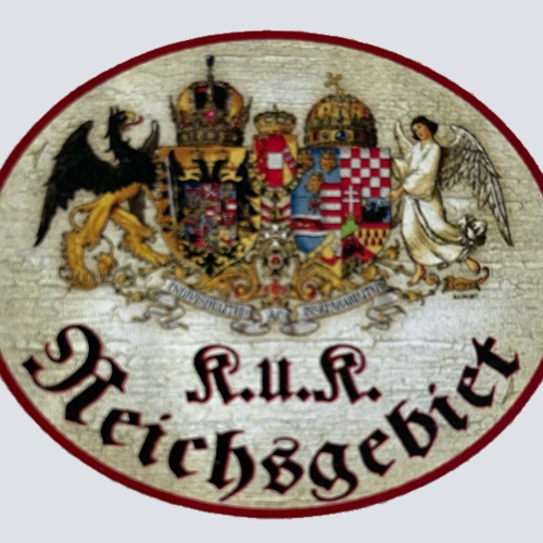 Nostalgie Holzschild KuK Reichsgebiet Kaiser Österreich Schild