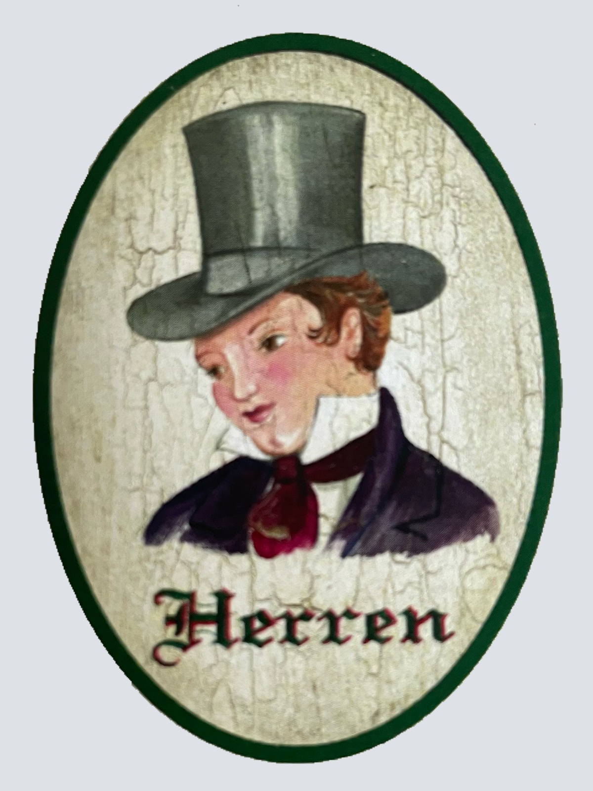 Nostalgie Holzschild Biedermeier Herren WC Toilette Klo Buben Schild