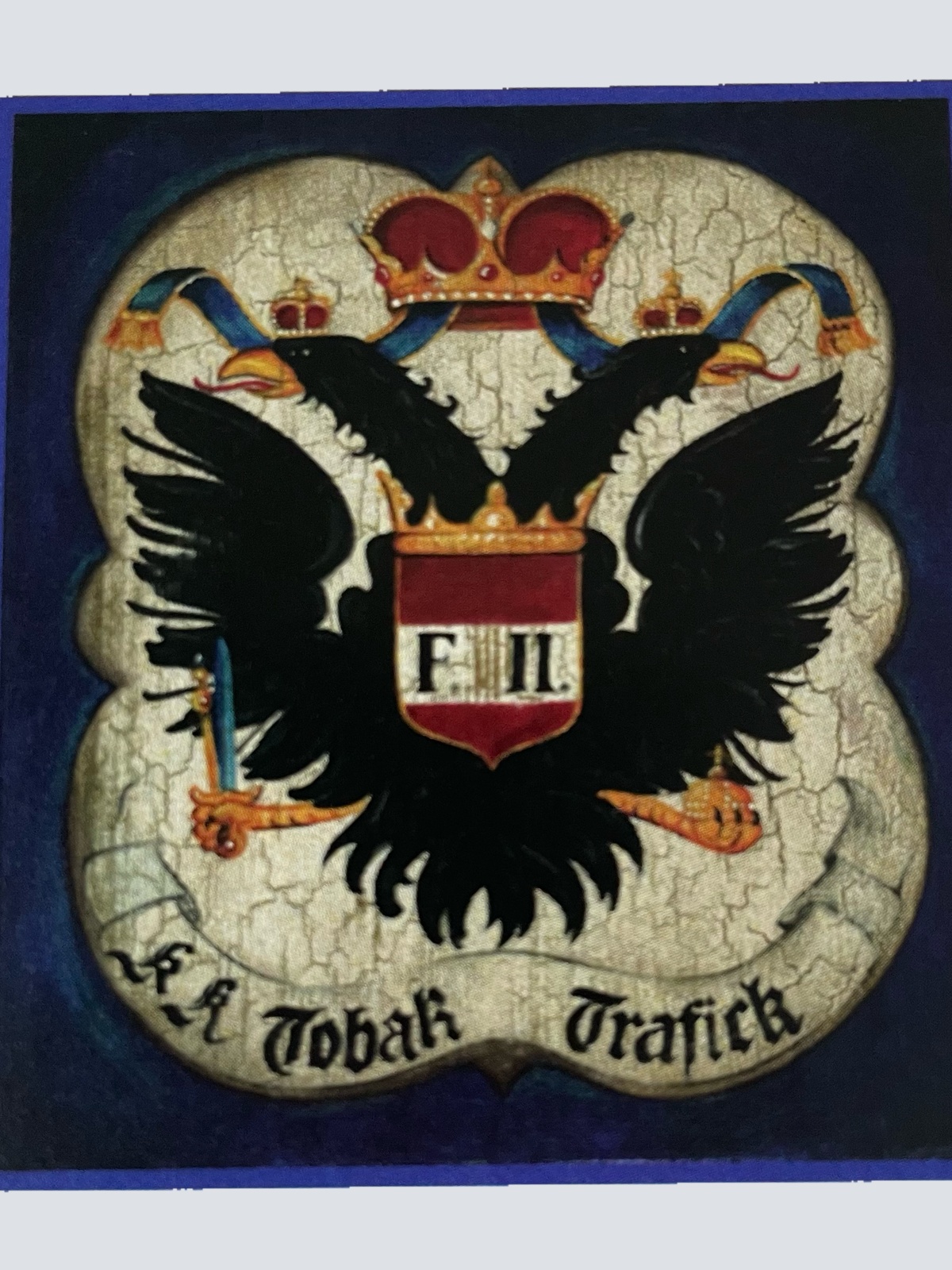 Nostalgie Holzschild Kuk Tabak Stempelverschleiß Trafik Kiosk Zigaretten Schild