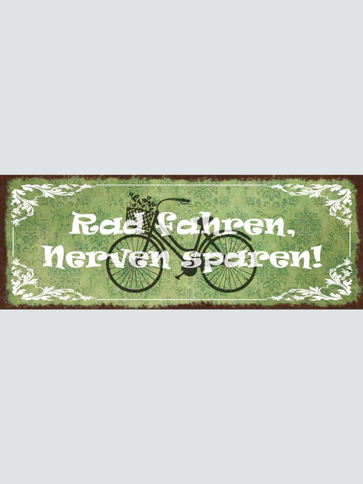 Schild Rad Fahren Nerven Sparen Fahrrad Fahree Bike 27x10 Blech od.Holz
