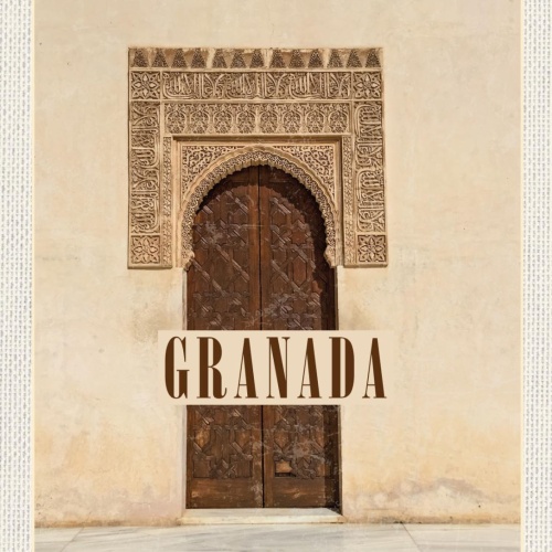 Schild Granada Spain Spanien Haus Eingang 12x18 20x30 30x40 Blech od. Holz