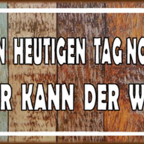Schild Braucht Den Heutigen Tag Noch Jemand Od. Kann Der Weg 27x10 Blech od.Holz