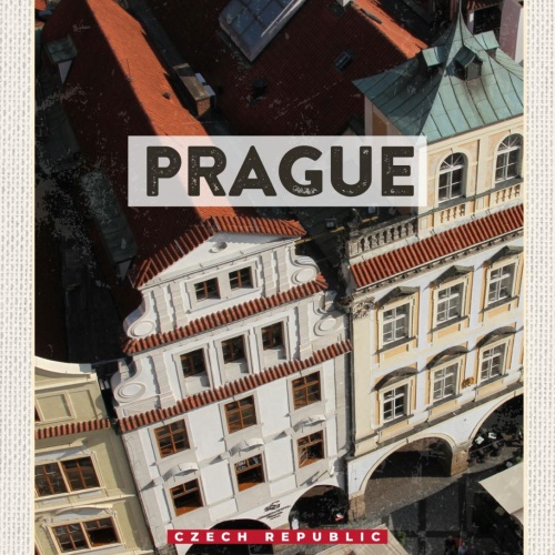 Schild Prague Czech Rep Prag Tschechien Stadt Haus 12x18 20x30 30x40 Blech/Holz