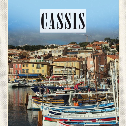 Schild Cassus France Frankreich Hafen Küste 12x18 20x30 30x40 Blech od. Holz