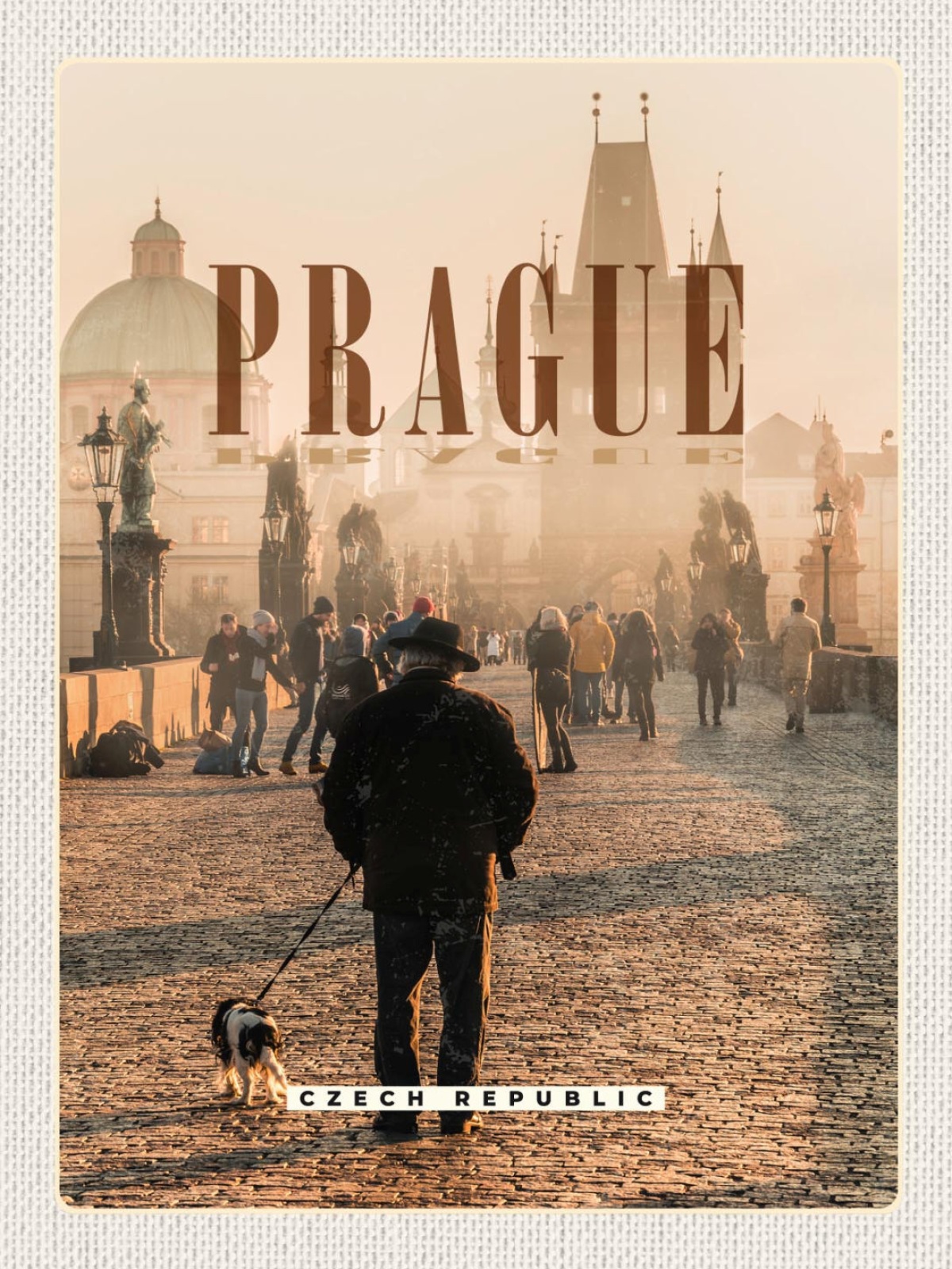 Schild Prague Czech Rep Prag Tschechien Karlsbrücke 12x18 20x30 30x40 Blech/Holz