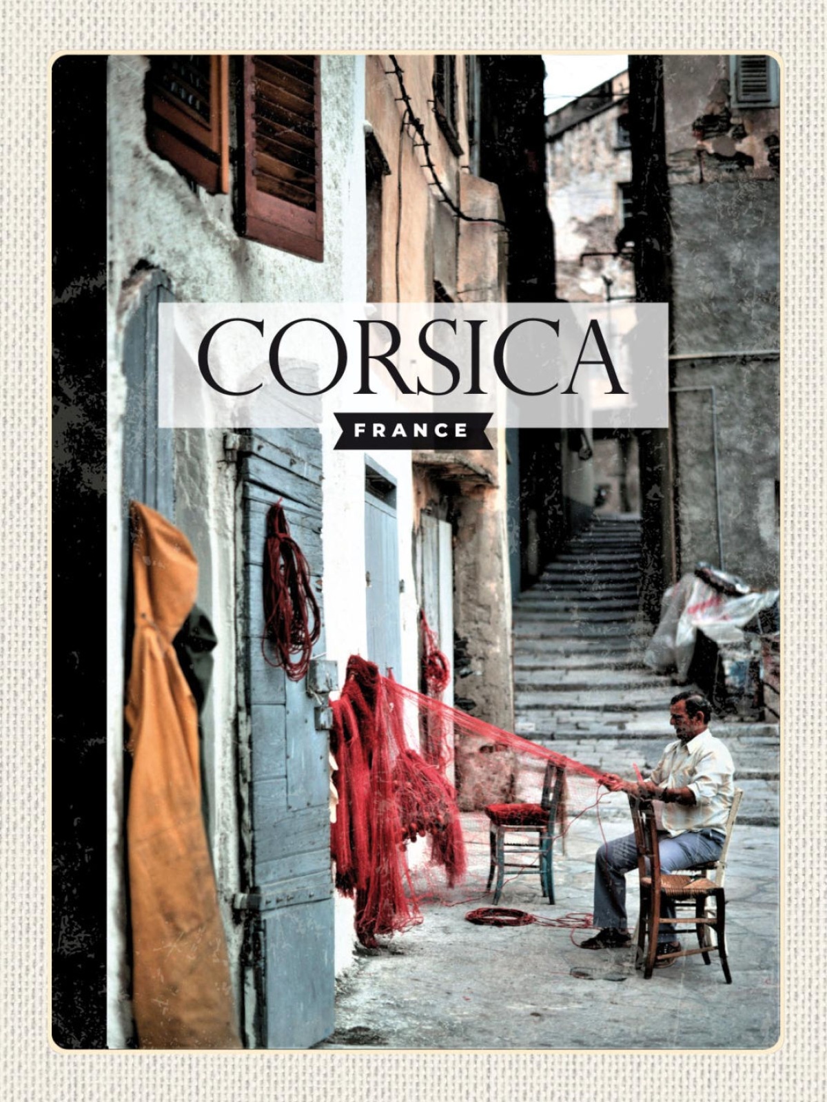 Schild Corsica France Korsika Frankreich Stadt 12x18 20x30 30x40 Blech od. Holz