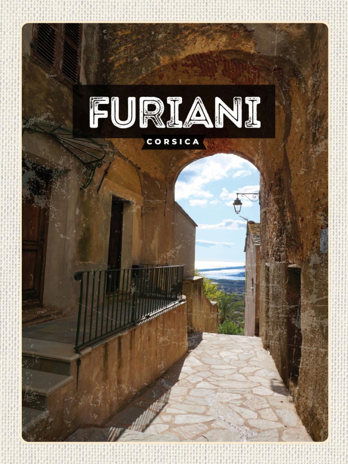 Schild Furiani Corsica Korsika Frankreich 12x18 20x30 30x40 Blech od. Holz