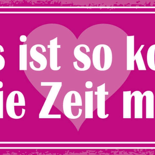 Schild Nichts Ist So Kostbar Wie Die Zeit Mit Dir Liebe Ehe 27x10 Blech od.Holz