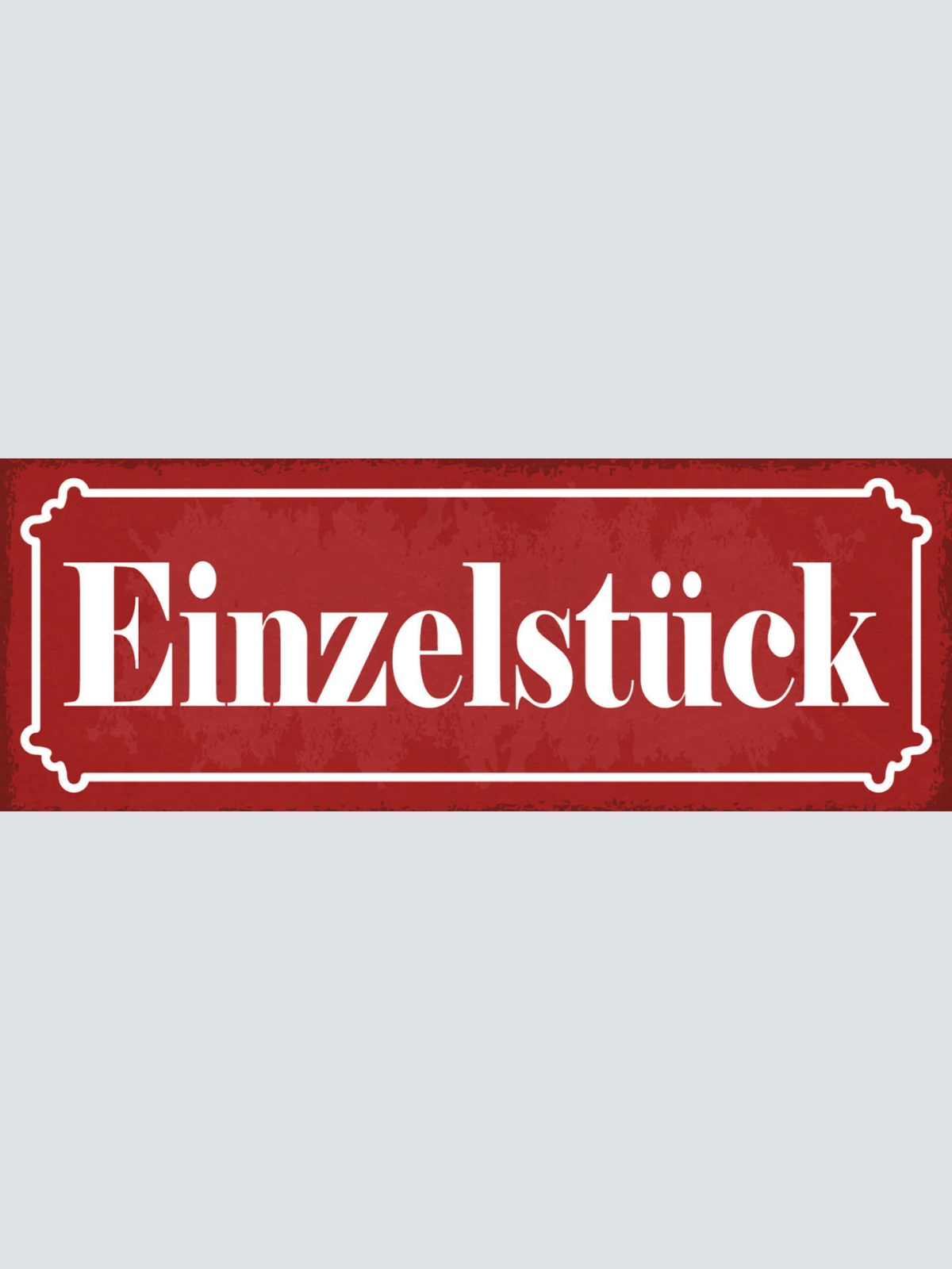 Schild Einzelstück Einzigartig Einmalig Unikat 27x10 Blech od.Holz