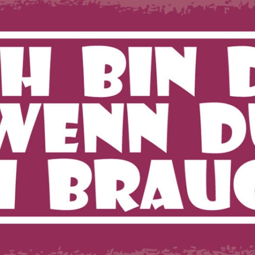 Schild Ich Bin Da Wenn Du Mich Brauchst Liebe Freunde Hilfe 27x10 Blech od.Holz