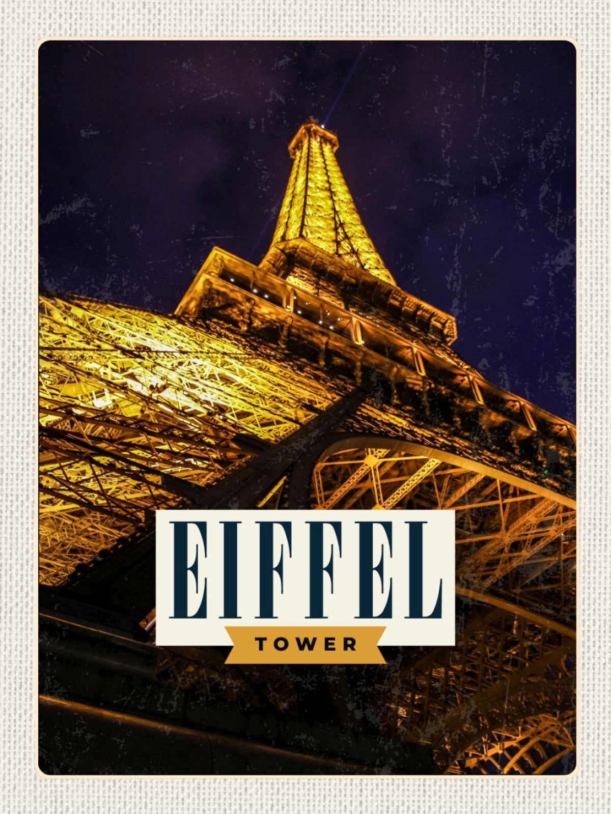 Schild Eiffel Tower Turm Paris Frankreich 12x18 20x30 30x40 Blech od. Holz