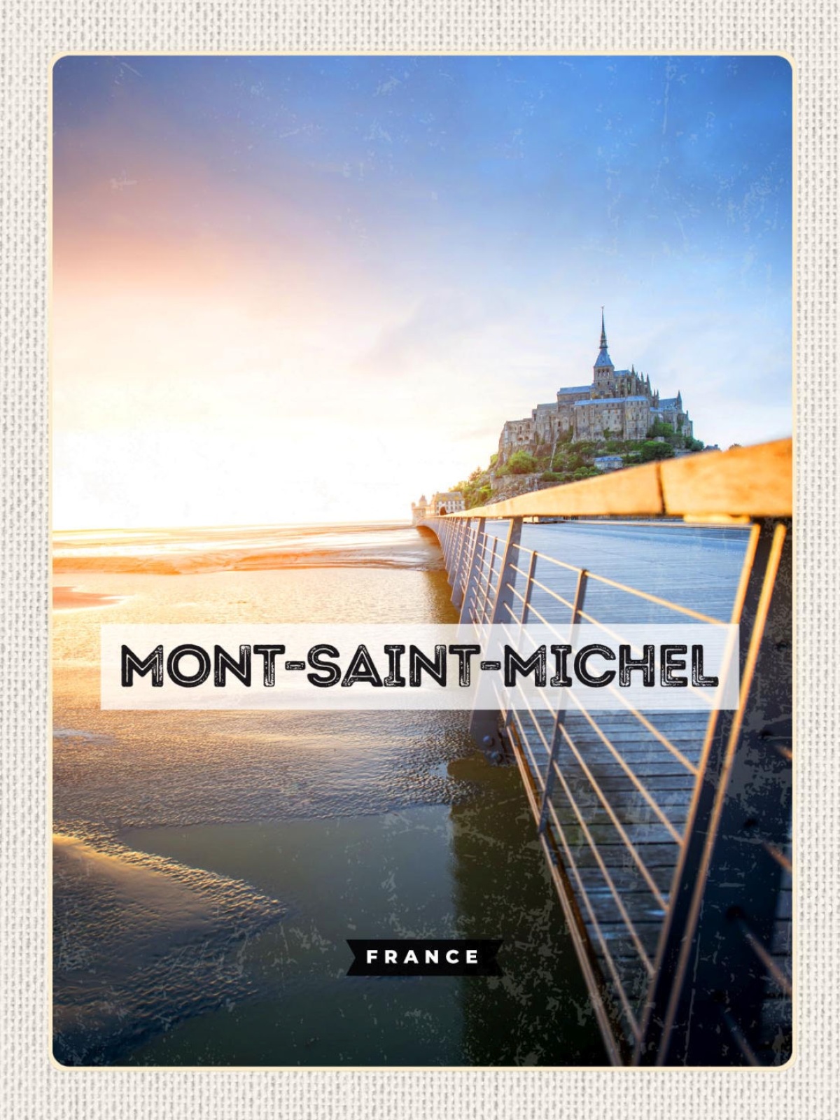 Schild Mont-Saint-Michel France Frankreich 12x18 20x30 30x40 Blech od. Holz