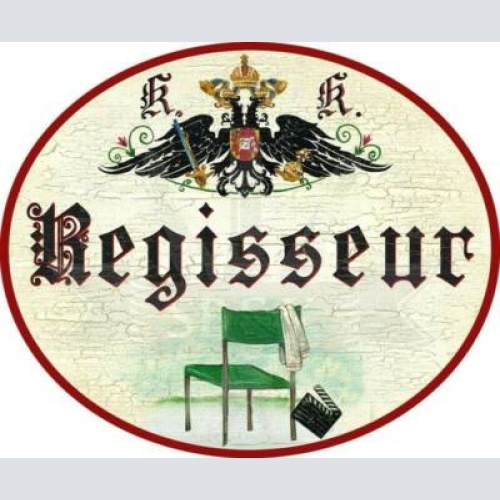 Kuk nostalgie holzschild - regisseur - regiestuhl filmklappe th