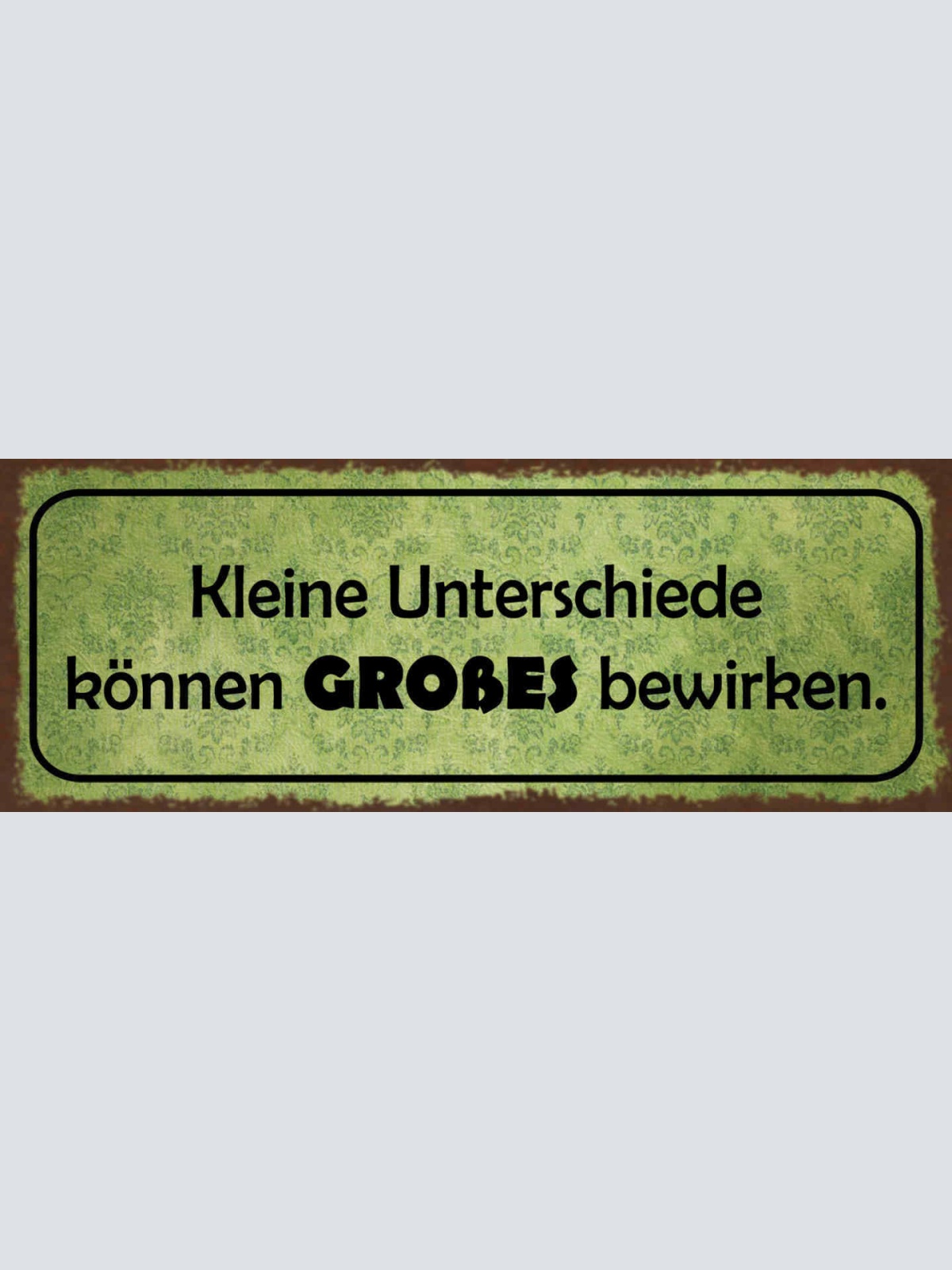 Schild Kleine Unterschiede Können Großes Bewirken Änderung 27x10 Blech od.Holz