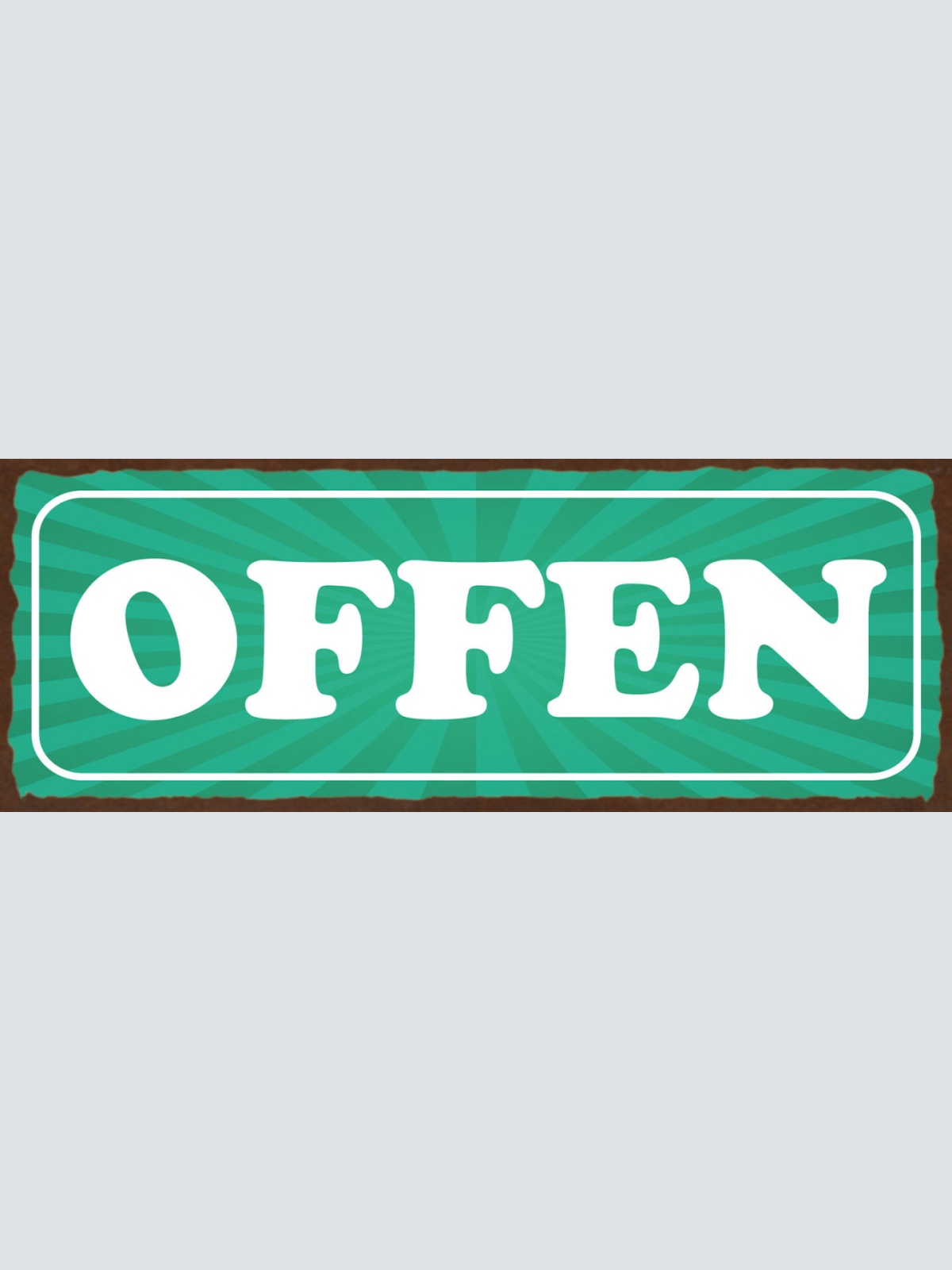 Schild Offen Geöffnet Geschäft Laden Lokal Bar Open 27x10 Blech od.Holz