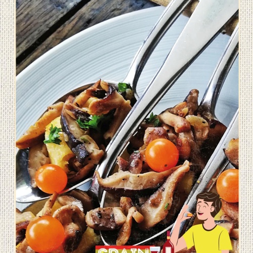 Schild Spain Spanien Löffel Fisch Essen Spezialität 12x18 20x30 30x40 Blech/Holz