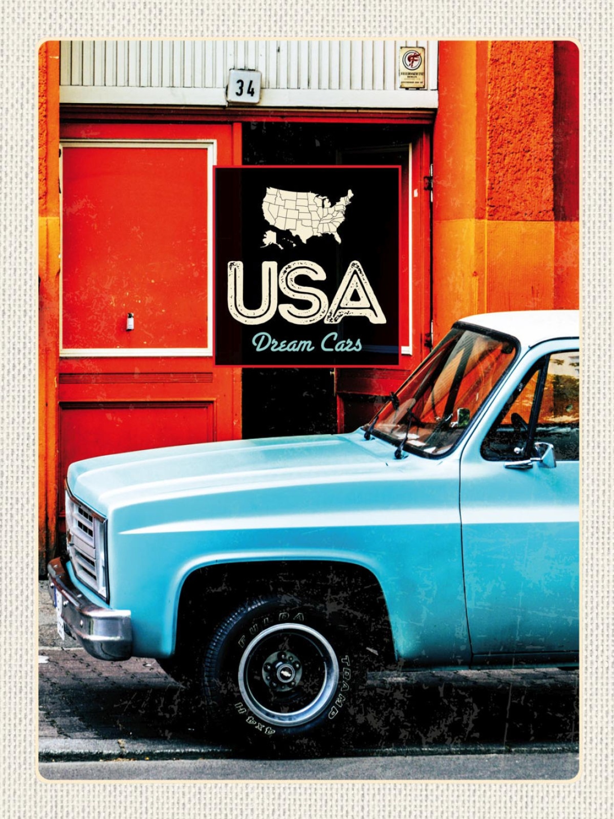 Schild USA Dream Cars Auto Chevrolet Truck Amerika 12x18 20x30 30x40 Blech/Holz