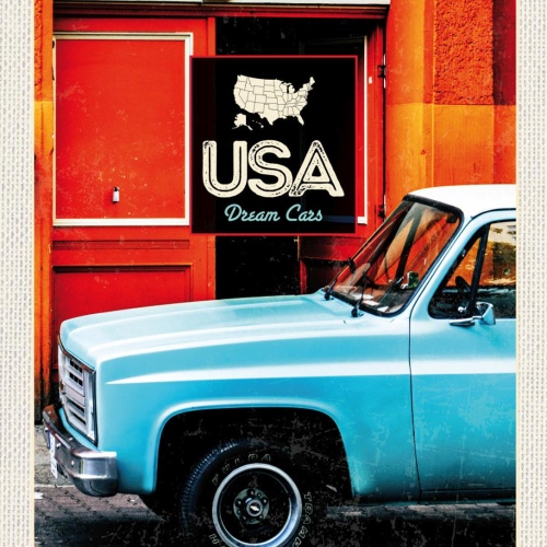 Schild USA Dream Cars Auto Chevrolet Truck Amerika 12x18 20x30 30x40 Blech/Holz