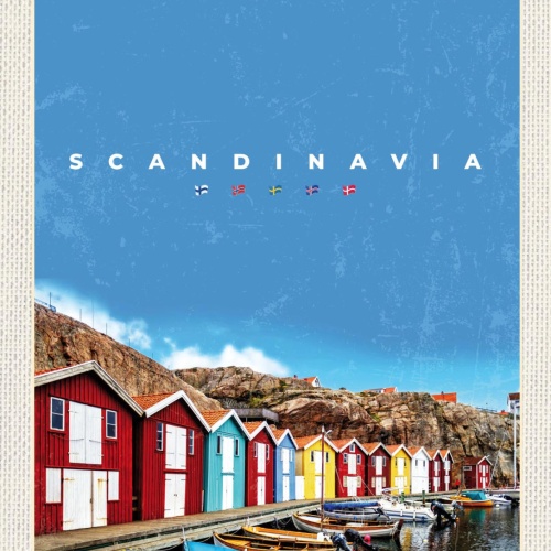 Schild Scandinavia SKA Smögen Kungshamn SWE 12x18 20x30 30x40 Blech/Holz