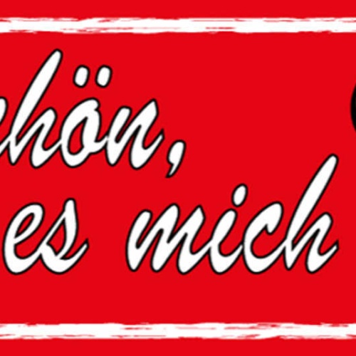 Schild Schön Dass Es Mich Gibt Selbst Bewusst Ego Ich 27 x 10 Blech od. Holz