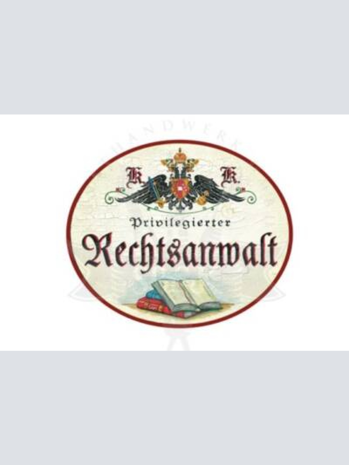 Kuk nostalgie holzschild privilegierter rechtsanwalt