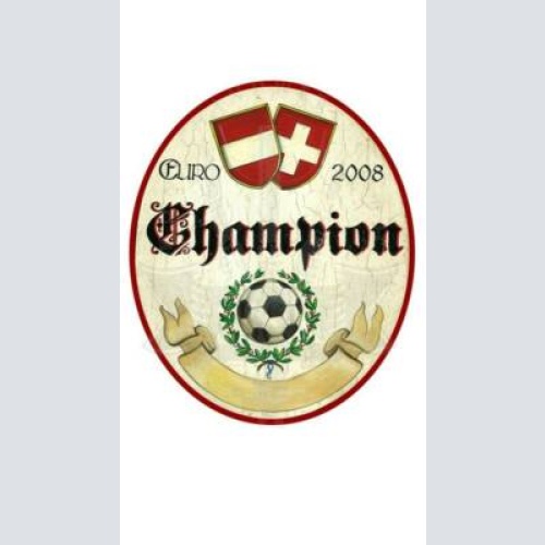 Kuk nostalgie holzschild "euro champion 2008"