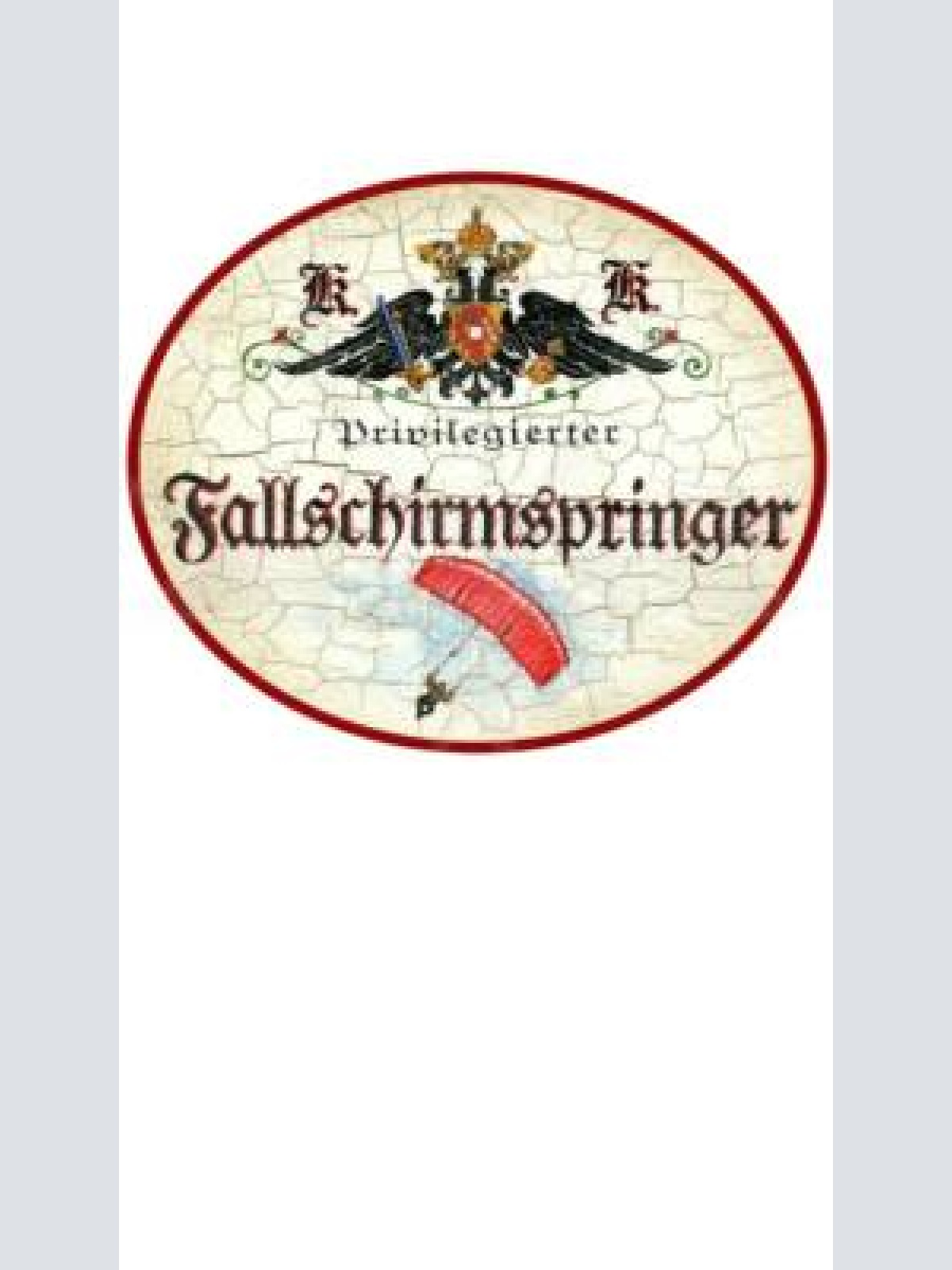 Kuk nostalgie holzschild "fallschirmspringer"