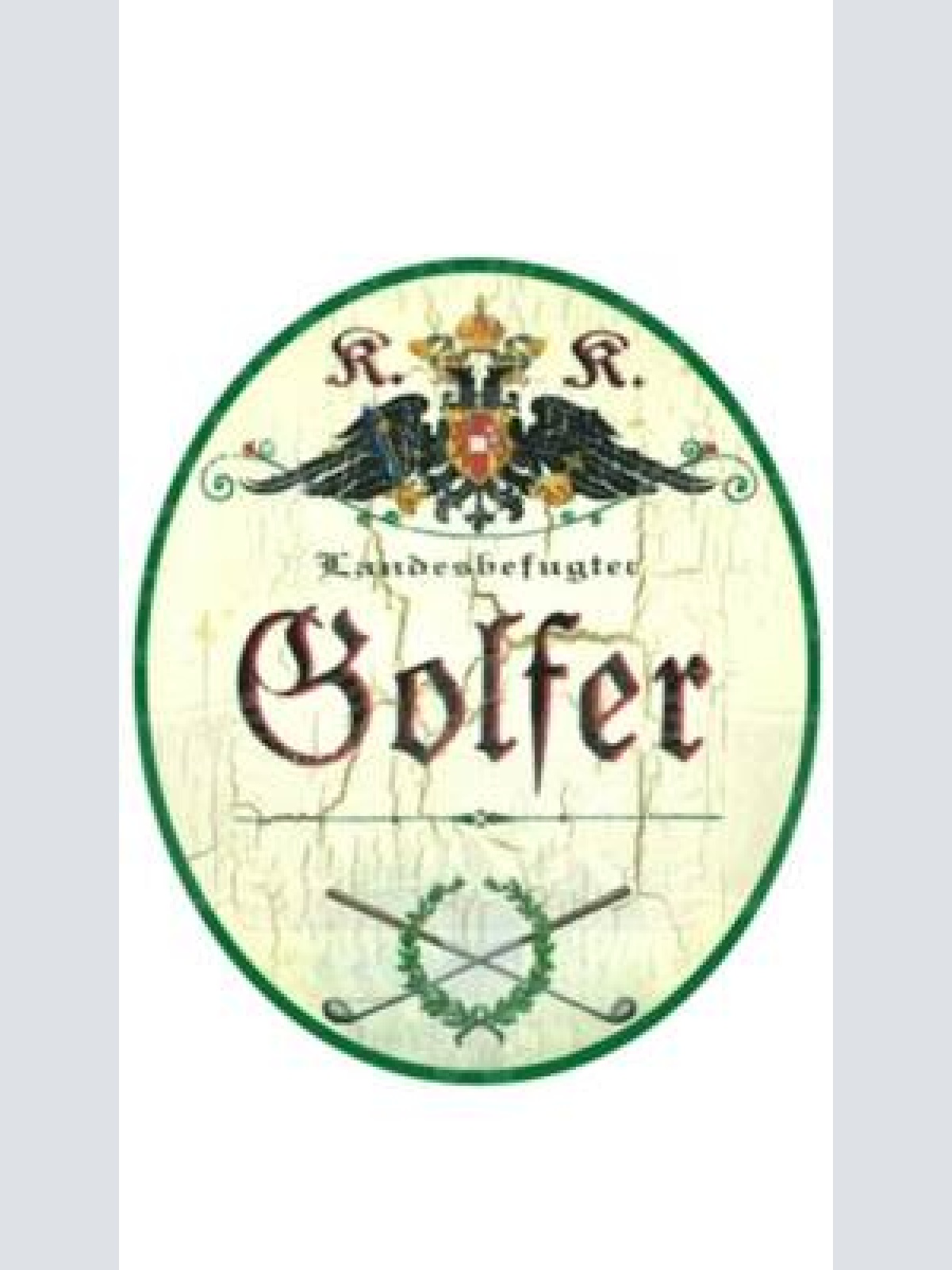 Kuk nostalgie holzschild "golfer"