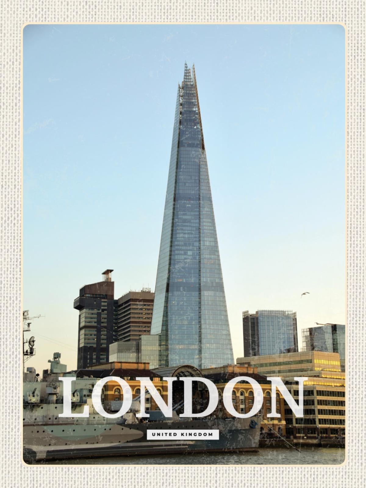 Schild London England UK Großbritannien The Shard 12x18 20x30 30x40 Blech/Holz