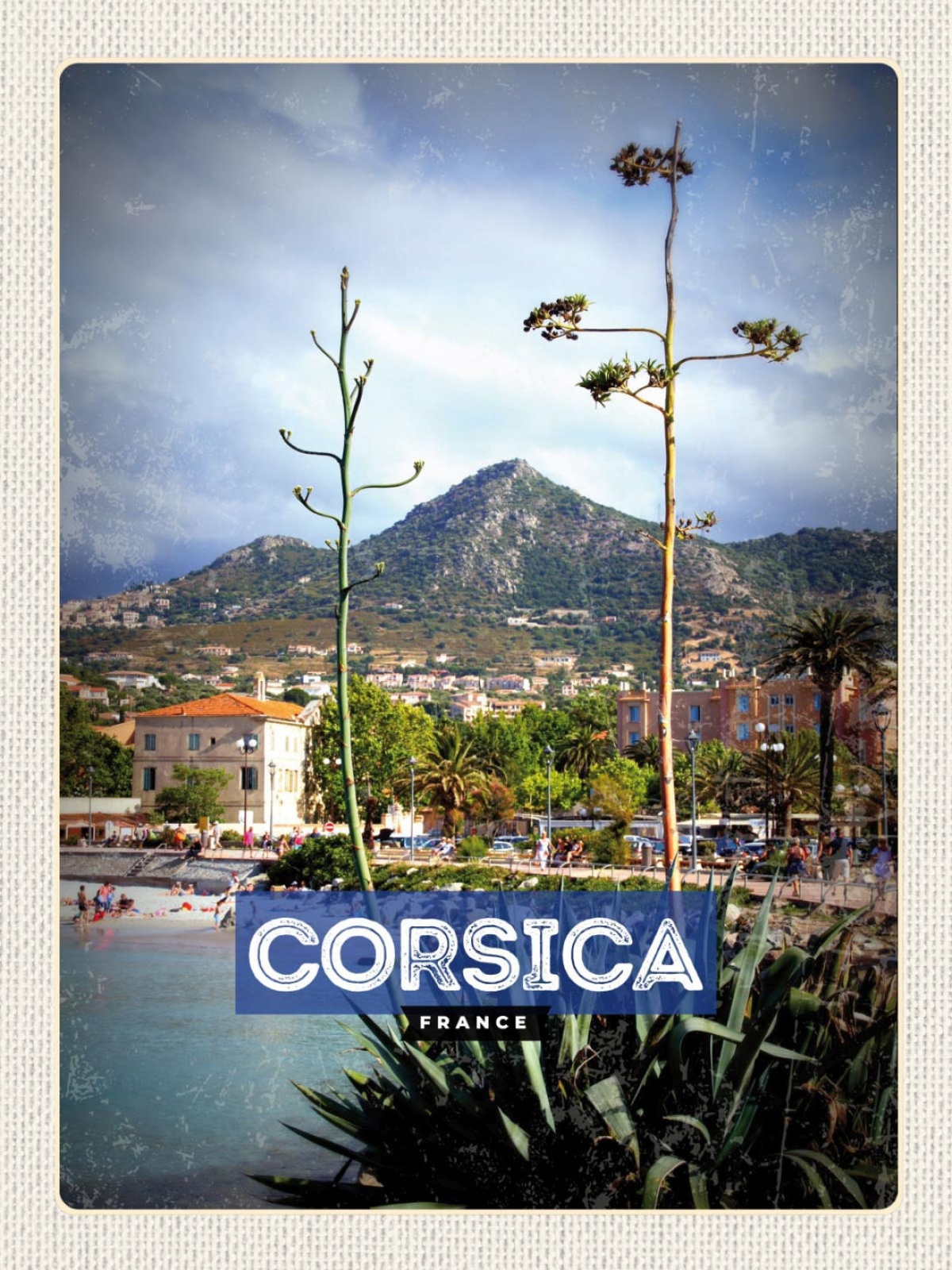 Schild Corsica France Korsika Frankreich Strand 12x18 20x30 30x40 Blech/Holz