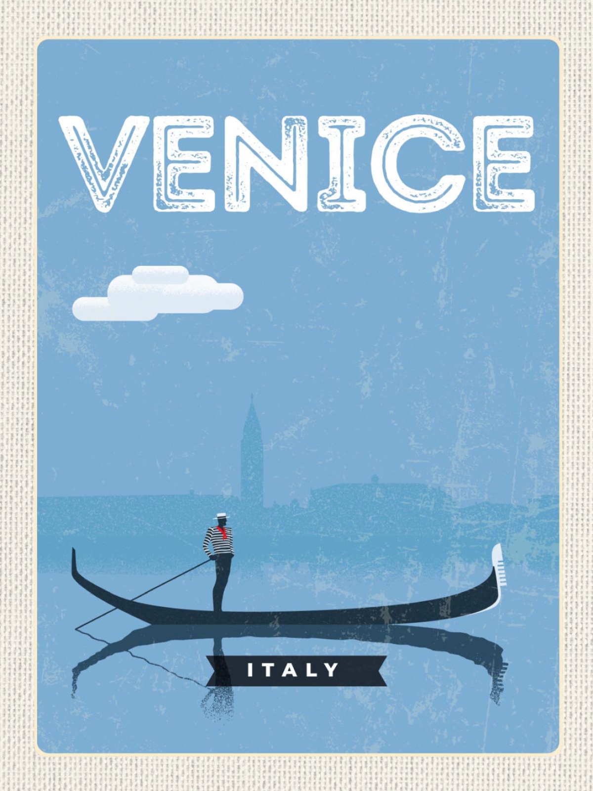 Schild Venice Italy Venedig Italien Gondel Stadt 12x18 20x30 30x40 Blech/Holz