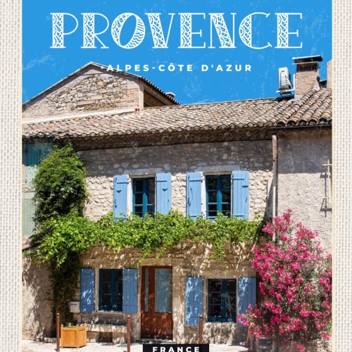 Schild Provence Alpes-Côte d'Azur France Frankreich 12x18 20x30 30x40 Blech/Holz